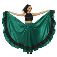Satin Full Circle Dance Skirt w/ Frill | 360° Flow S-3XL S33-1