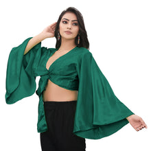 Satin Belly Dance Top Haut Self Tie S29-Regular Size 2