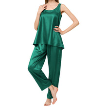 Satin Nightwear Top + Palazzo Set | Luxury Pajamas S-3XL | 41 Colors S21