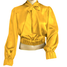 Party wear Satin Bow Blouse And Bow Shirt S27  - Regular Size 2