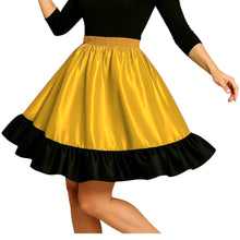 Satin Mini Skirt w/ Black Frill | Party Wear S-3XL | 41 Colors S41