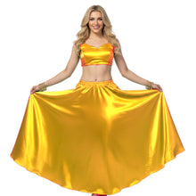 Satin Half Circle Belly Dance Skirt | Elegant Flow S-3XL | 41 Colors S9