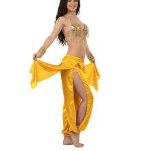 Satin Harem Pants w/ Side Slit | Belly Dance Flow S-3XL | 41 Colors S144