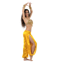 Satin Harem Pants w/ Side Slit | Belly Dance Flow S-3XL | 41 Colors S18