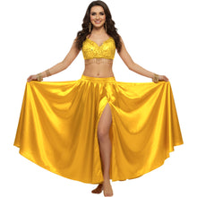 Satin Half Circle Dance Skirt | Side Slit Flow S-3XL | 41 Colors S15