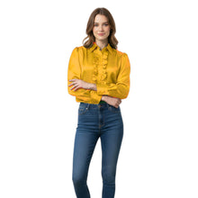 Silver Satin Vintage Style Shirt, metallic elegant top.