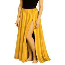 Satin Half Circle Skirt | Side Cut Dance Flow S-3XL | 41 Colors S94