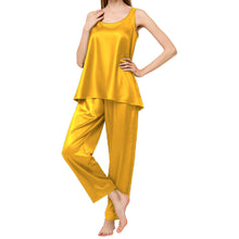 Satin Nightwear Top + Palazzo Set | Luxury Pajamas S-3XL | 41 Colors S21