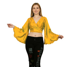 Silver Satin Ruffle Crop Top, metallic adjustable blouse.