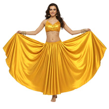 Satin Full Circle Belly Dance Skirt | 360° Flow Gown S-5XL S8