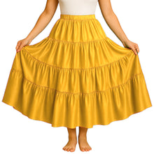 Belly Dance Satin Skirt – 12 Yard, 4 Tier Full Circle Skirt  - Regular Size 2