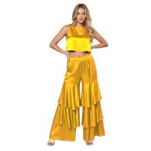 Satin 3-Layer Palazzo Pants | Wide Leg Party Trousers S-3XL | 41 Colors S97