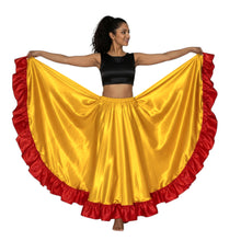 Satin 12 Yard Full Circle Skirt Red Frill | Pro Flow S-3XL S54