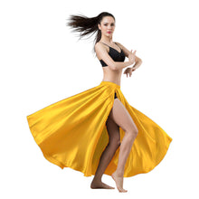 Satin Full Circle Skirt | Side Cut Belly Dance Flow S-3XL | 41 Colors S93