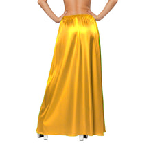Satin Maxi Skirt Front Slit | Full Length Party Wear S-3XL S96