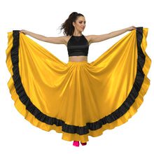 Satin Full Circle Dance Skirt w/ Frill | 360° Flow S-3XL S33-1