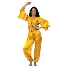Satin Belly Dance Harem & Top Set | Full Costume S-3XL | 41 Colors S51