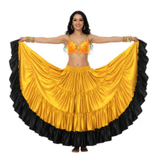 Ultimate Satin 25 Yard 4 Tier Skirt | Black Contrast Flow S-3XL S65