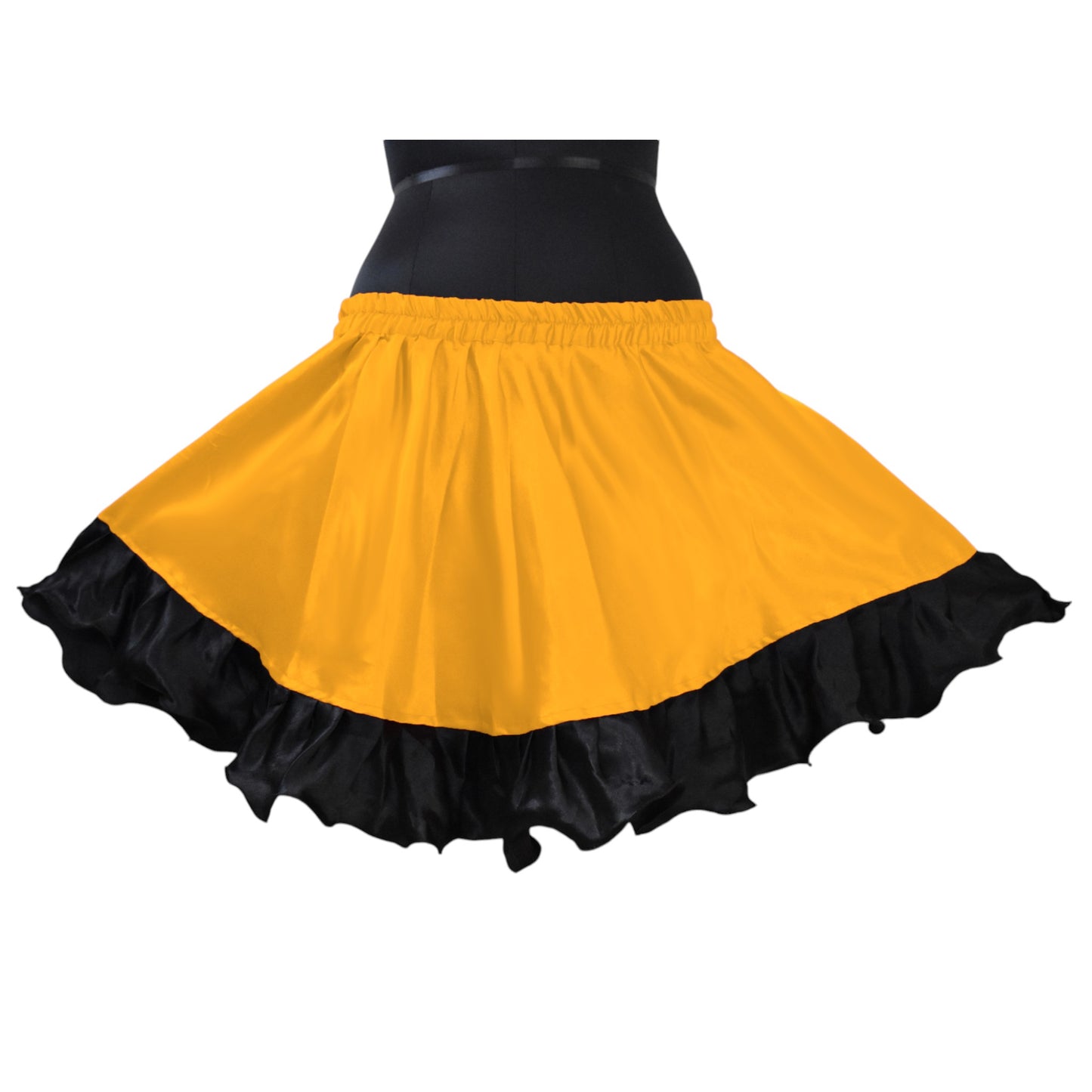 Satin Belly Dance  Short skirt with frill S41 - Regular Size 1