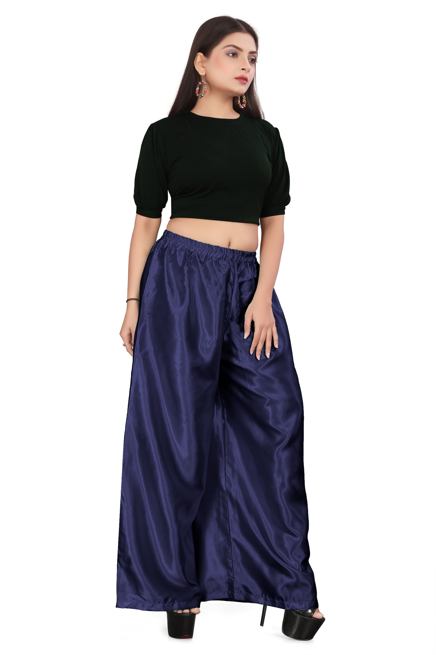 Belly Dance Satin Wide leg Palazzo  Pants S25-Regular Size 2