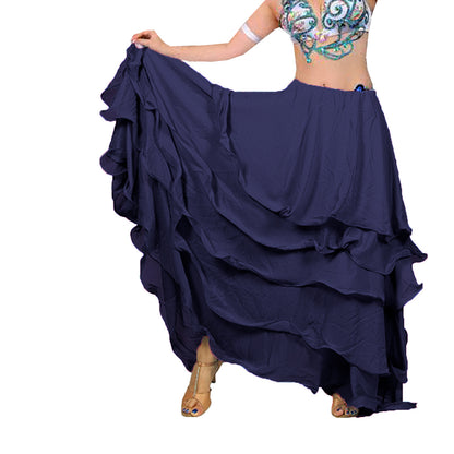 Chiffon 5 layer Belly Dance Skirt C25  - Regular Size 2