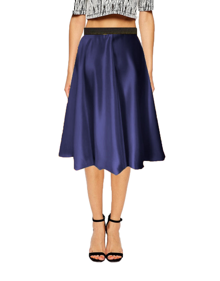 satin midi skirt S35 - Regular Size 2