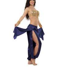 Satin Harem Pants w/ Side Slit | Belly Dance Flow S-3XL | 41 Colors S144