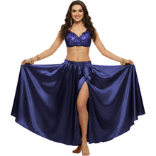 Satin Half Circle Dance Skirt | Side Slit Flow S-3XL | 41 Colors S15