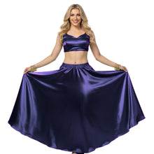 Satin Half Circle Belly Dance Skirt | Elegant Flow S-3XL | 41 Colors S9