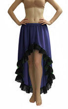 Chiffon Belly Dance Asymmetrical Skirt – 30 Colors, S–5XL | Flowing Tribal & Performance Dance Skirt C22