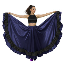 Satin Full Circle Dance Skirt w/ Frill | 360° Flow S-3XL S33-1