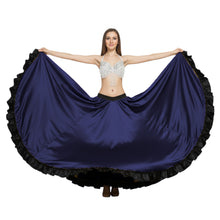 Satin 16 Yard Full Circle Skirt Black Frill | Pro Flow S-3XL S51