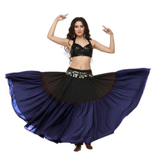 2-Tiered Chiffon Belly Dance Skirt | S-5XL, 30 Colors | Maxi Length C31