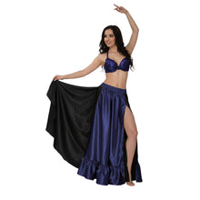 Satin Half Circle Skirt w/ Frill | Elegant Dance Flow S-3XL | 41 Colors S52