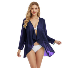 Chiffon Swimwear Cover Up Jacket | Sheer Beach Shrug S-5XL C77
