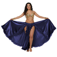 Satin Full Circle Skirt w/ Slit | 360° Dance Flow S-3XL | 41 Colors S102