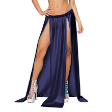 Satin Maxi Skirt Front Slit | Full Length Party Wear S-3XL S96