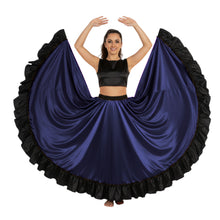 Satin 16 Yard Full Circle Skirt Black Frill | Pro Flow S-3XL S58