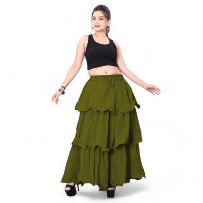 Chiffon 3 Layer Belly Dance Skirt C3- Regular Size 2