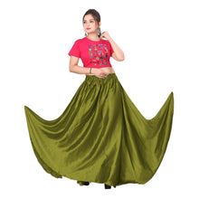 Satin Belly Dance Full Circle Skirt S8-Regular Size 2