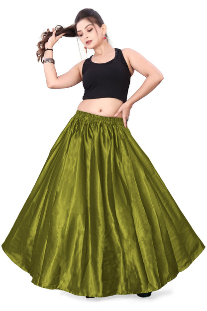 Satin Belly Dance Half Circle Skirt S9-Regular Size 2