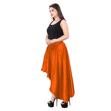 Satin Asymmetrical High low Skirt Skirt S6-Regular Size 2