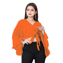 Elegant Chiffon Ruffle Crop Top | Belly Dance Practice & Performance Wear C10