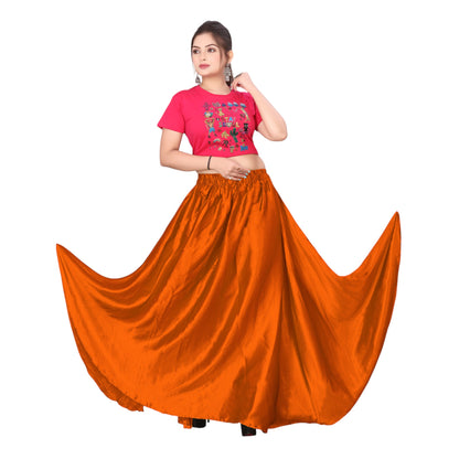 Satin Belly Dance Full Circle Skirt S8-Regular Size 2