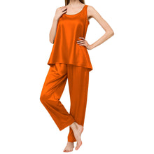 Satin Nightwear Top + Palazzo Set | Luxury Pajamas S-3XL | 41 Colors S21