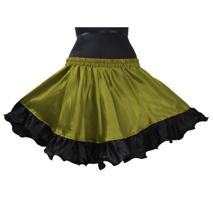 Satin Belly Dance   Short skirt with frill S41 - Regular Size 2