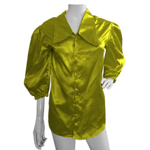 Button Down shirt Fancy Satin shirt S90 - Regular Size 2