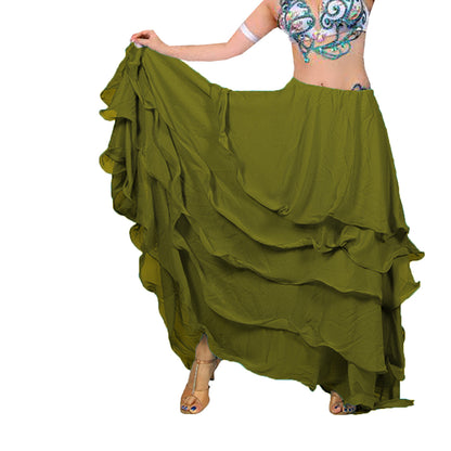 Chiffon 5 layer Belly Dance Skirt C25  - Regular Size 2