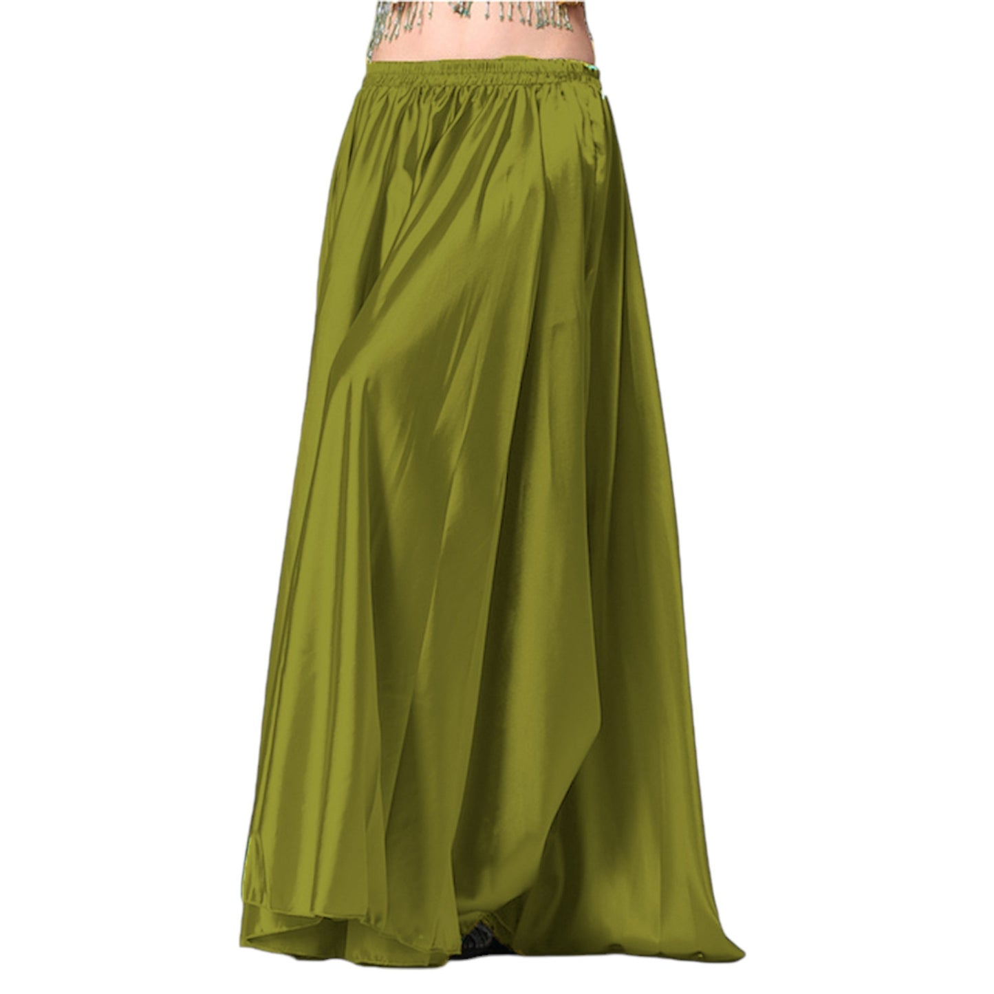 Satin Belly Dance Full Circle Skirt S69 - Regular Size 2