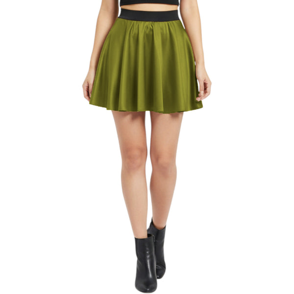 Satin Mini Skirt | High-Shine Party Wear S-3XL | 41 Colors S11